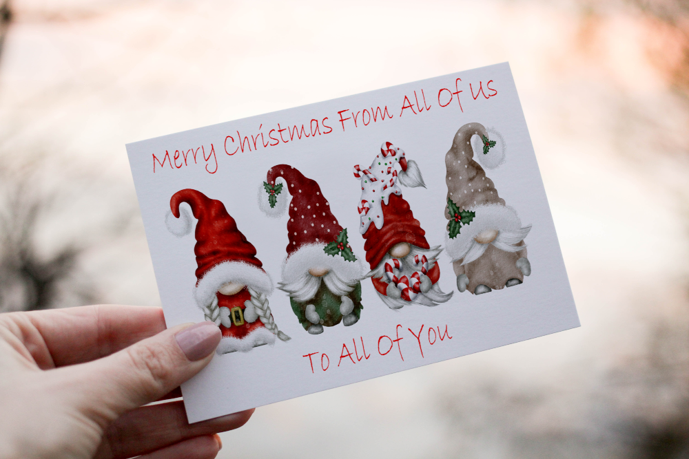 Merry Christmas From All Of Us To All Of You Gnome card